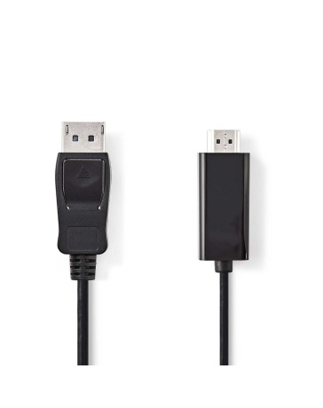 DisplayPort - HDMI-kabel DisplayPort male - HDMI-connector 2,0 m Zwart