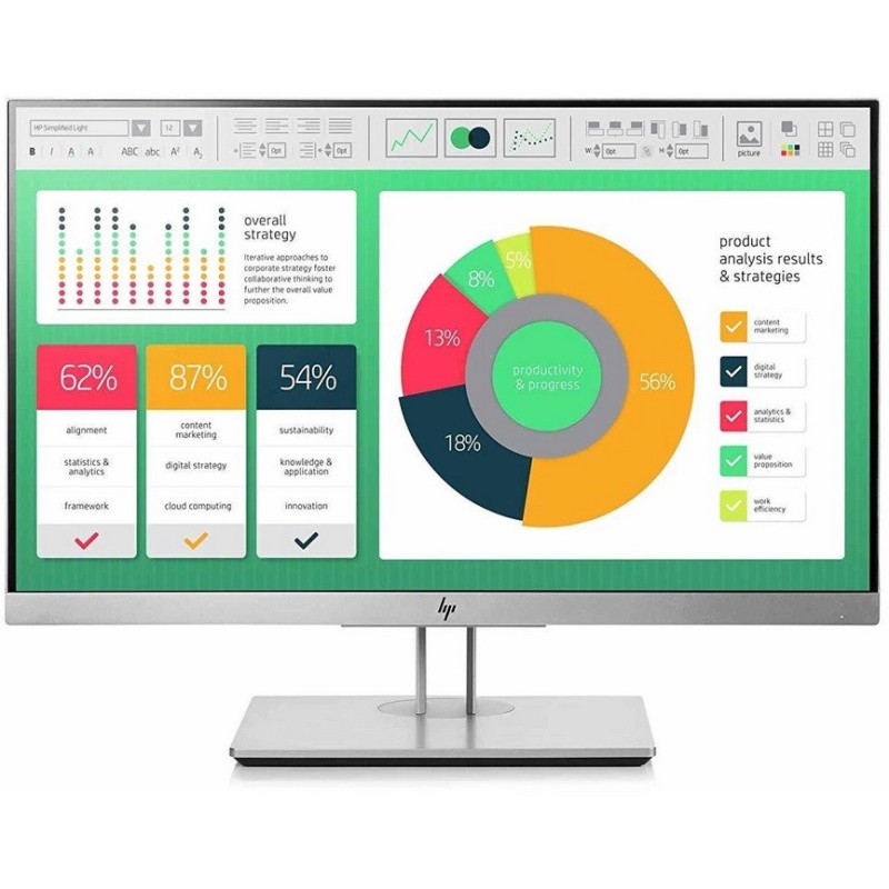 HP EliteDisplay E223, 21,5" 1920x1080 (Full HD), IPS,DP, HDMI, VGA