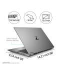 HP ZBook 17 Furry 17 G8, Intel Xeon W11955M 2.60GHz, 1TB Nvme, 64GB DDR4, 17" FHD, BT, CAM, RTX A3000, Win 11 Pro