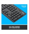 Logitech MK295 Silent Wireless Combo toetsenbord RF Draadloos QWERTY US International Zwart