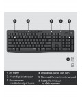 Logitech MK295 Silent Wireless Combo toetsenbord RF Draadloos QWERTY US International Zwart