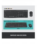 Logitech MK295 Silent Wireless Combo toetsenbord RF Draadloos QWERTY US International Zwart